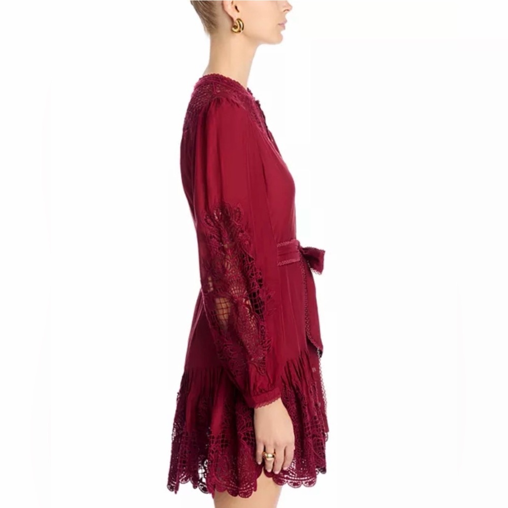 Farm Rio Long Sleeve Lace Detail Mini Dress - Picture 7 of 9